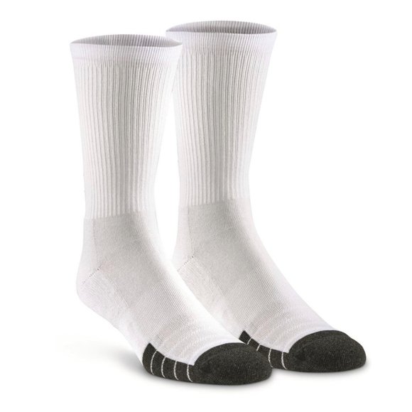 Under Armour 6 Pairs Performance Socks White Youth Size 13.5-4 1348012 100 - Picture 3 of 5